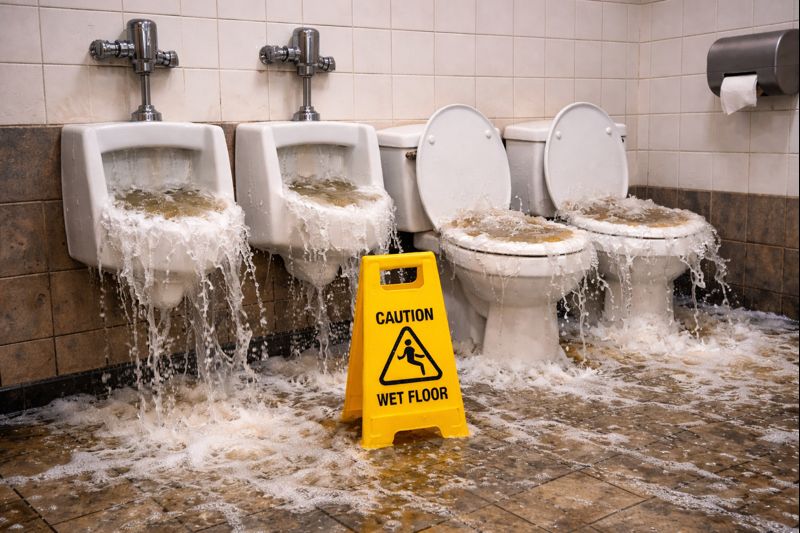 Soluções Técnicas para Entupimentos Industriais em Banheiros e Cozinhas – Guia Completo