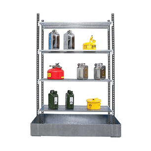 Estante com Bacia de Retenção Galvanizada 179L