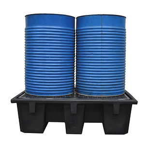 Bacia de Retenção 240L para 2 Bidões em PE Reciclado