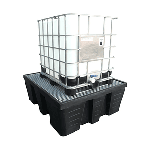  Bacia de Retenção 1000L para IBC com Grelha Galvanizada