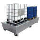 Bacia de Retenção para 2 IBC 1000L em Aço Galvanizado - Thumbnail 1