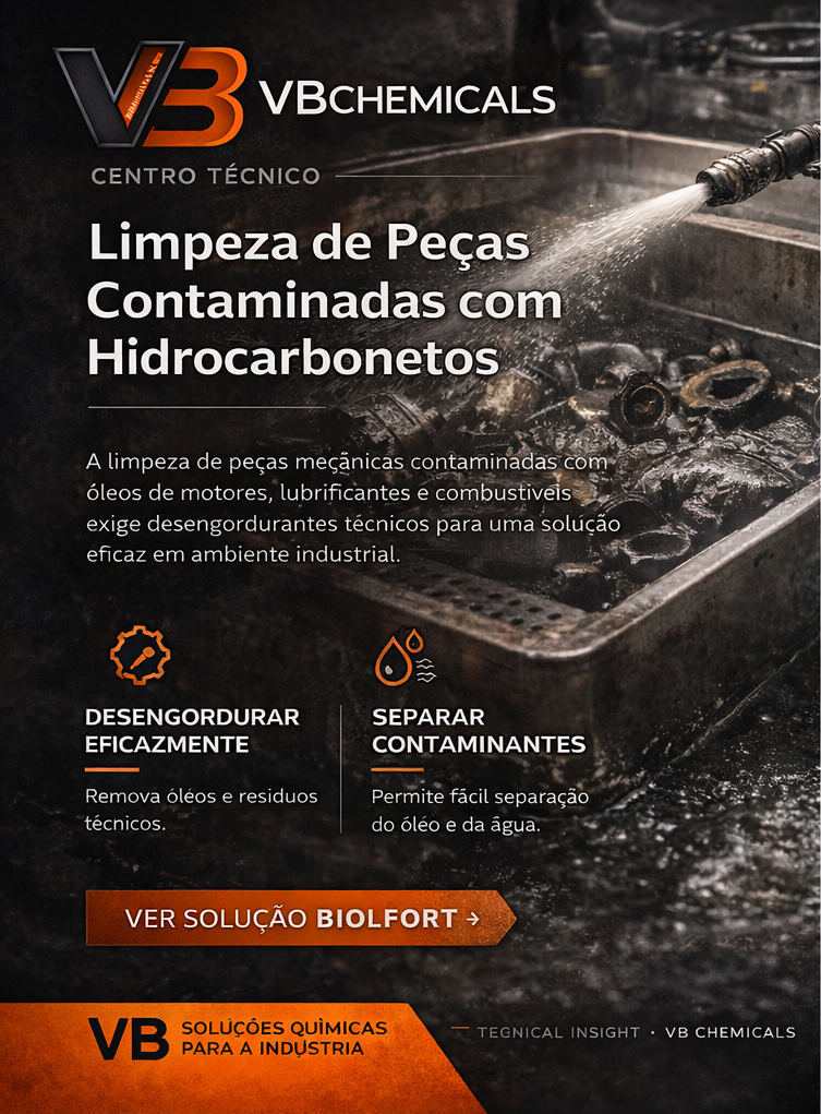 Limpeza de Peças com Hidrocarbonetos em Ambiente Industrial