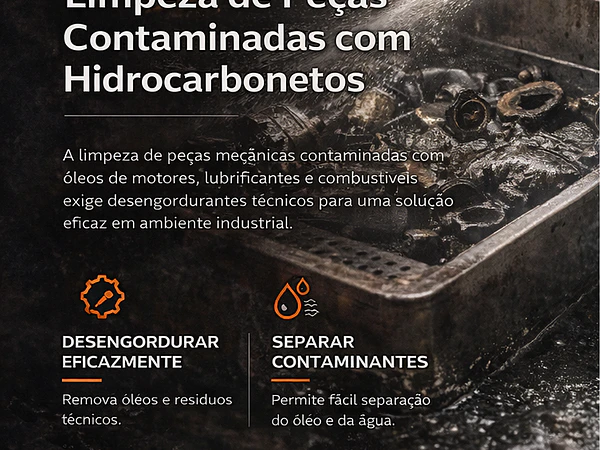 Limpeza de Peças com Hidrocarbonetos em Ambiente Industrial