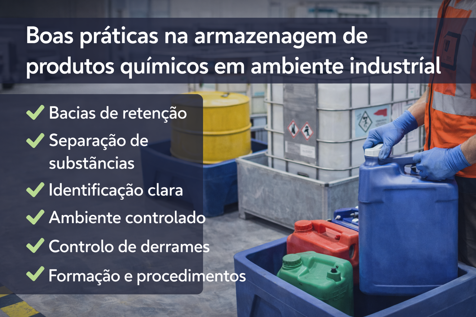 Boas práticas na armazenagem de produtos químicos em ambiente industrial