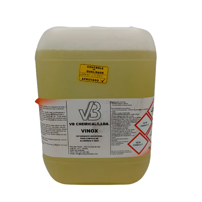Detergente Ácido para Limpeza de Inox e Alumínio — VINOX