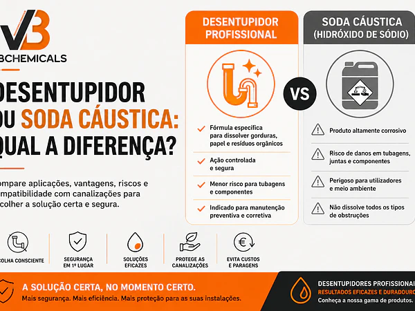 Desentupidor ou Soda Cáustica: Qual a Diferença?