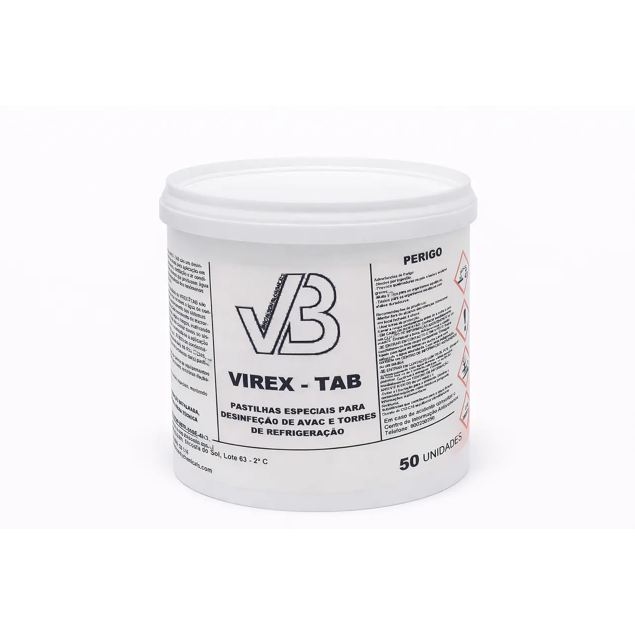 Pastilhas Desinfetantes para HVAC, AVAC e Torres de Refrigeração — VIREX TABS 1