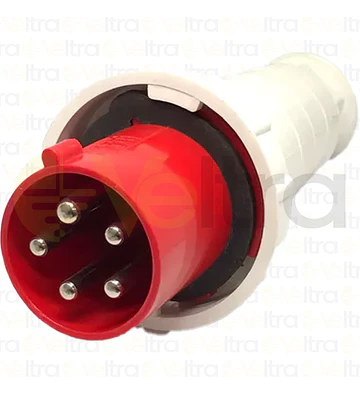 ENCHUFE INDUSTRIAL MACHO VOLANTE 3P+N+T 63A IP66 380V 