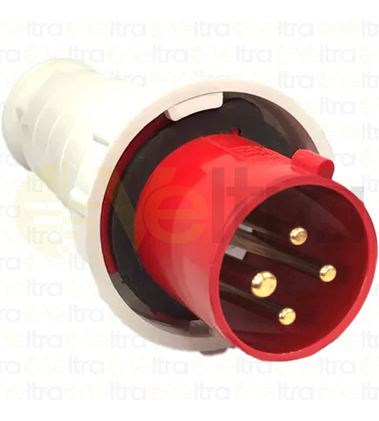 ENCHUFE INDUSTRIAL MACHO VOLANTE 3P+T 63A IP66 380V 