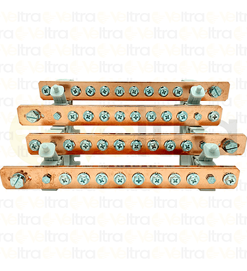 REPARTIDOR 4P 10 SALIDAS, 630A 500VAC 20KA PLACA