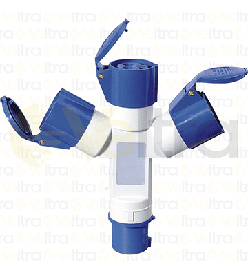 ENCHUFE INDUSTRIAL HEMBRA MULTIPLE DERIVACION  3X 2P+T 16A IP44 220V