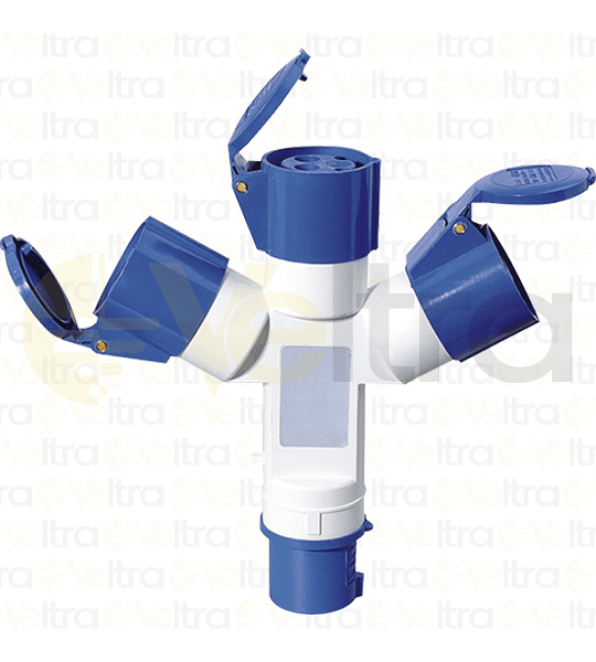 ENCHUFE INDUSTRIAL HEMBRA MULTIPLE DERIVACION  3X 2P+T 16A IP44 220V