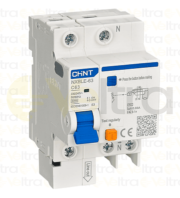 AUTOMATICO RCBO 1P+N 16A C 6K + DIFERENCIAL 30mA TIPO AC