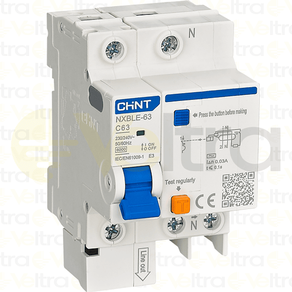 AUTOMATICO RCBO 1P+N 16A C 6K + DIFERENCIAL 30mA TIPO AC