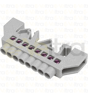 REGLETA NEUTRO AISLADA 8 CONEXIONES COLOR BLANCA MONTAJE DIN/PLACA 32A