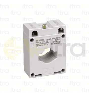 TRANSFORMADOR DE CORRIENTE 50/5A VENTANA Ø 23MM O BARRA 10x30MM, MEDIDAS EXTERIORES 80X60,5X33MM BH-0.66 30I CHINT