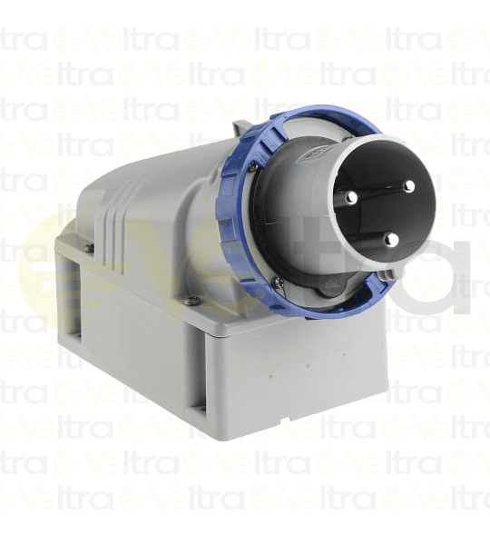 ENCHUFE INDUSTRIAL MACHO SPBRE PUESTO 2P+T 63A IP67 6H 200-250V - 