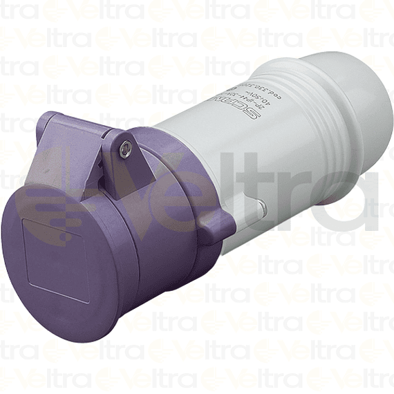 ENCHUFE HEMBRA VOLANTE 2P IP44 16A 20-25V AC