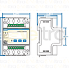 MEDIDOR ENERGIA (REMARCADOR) 1,5(6)A 3P+N RS485 MONTAJE DIN DTSU666 3