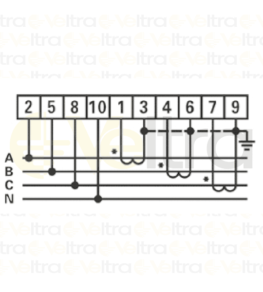 MEDIDOR ENERGIA (REMARCADOR) 1,5(6)A 3P+N RS485 MONTAJE DIN DTSU666 - 