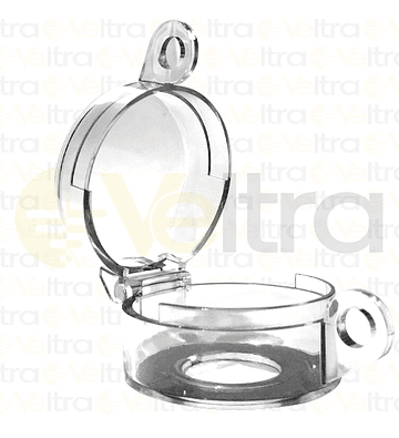 CAPUCHON DE ACRILICO TRANSPARENTE PARA PULSADOR DOBLE IP65 22MM