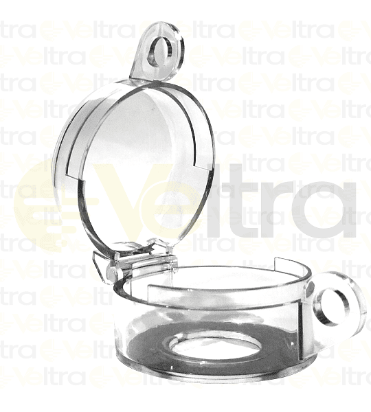 CAPUCHON DE ACRILICO TRANSPARENTE PARA PULSADOR DOBLE IP65 22MM - 