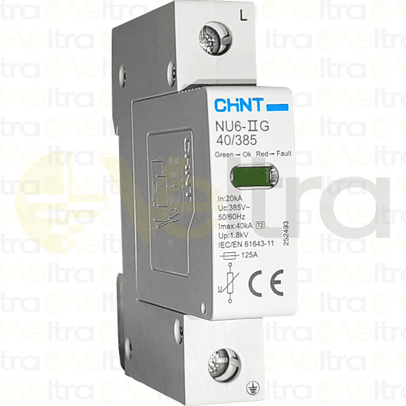 SUPRESOR TRANSIENTE 1P 385VAC IMAX 40KA 1,8KV CON INDICACION NU6
