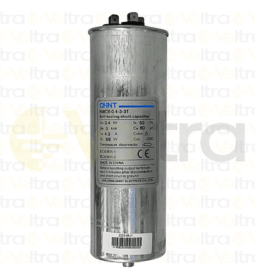 CONDENSADOR SECO TIPO BOTELLA TRIFASICO 3KVAR 400V 50HZ NWC6 0.4-3-3T 1502040030CH