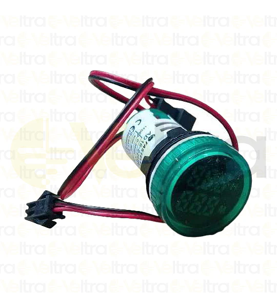 HOROMETRO LED Ø22MM0-999HR, 220V VERDE