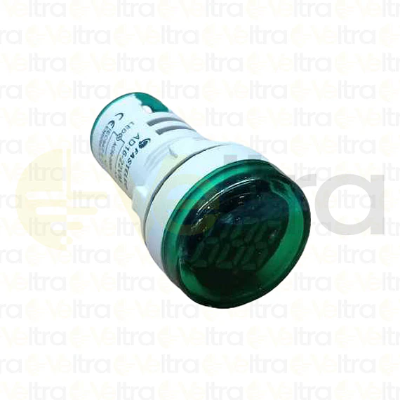 VOLTIMETRO LED Ø22MM 50-500VAC,VERDE