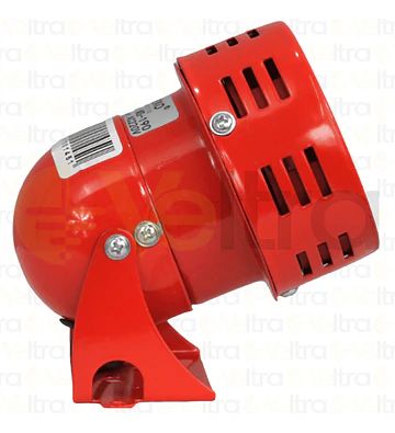 MINI SIRENA METALICA ROJA 220VAC 100DB