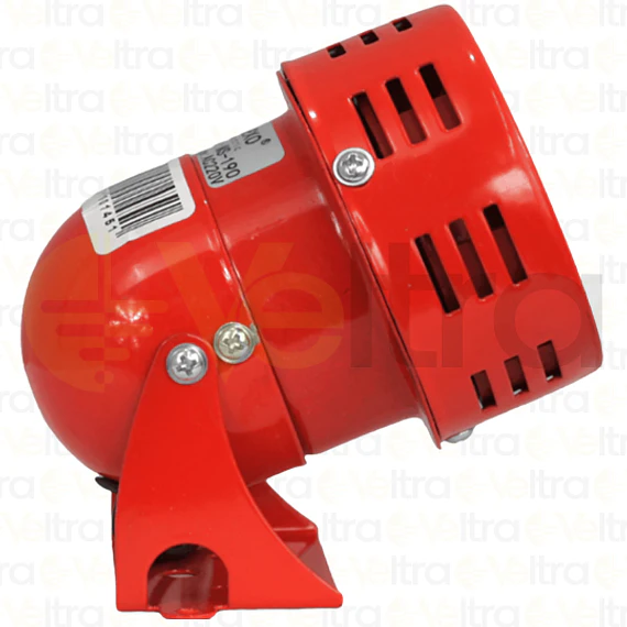 MINI SIRENA METALICA ROJA 12VDC 100DB