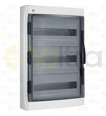 CAJA POLICARBONATO IP65, 54 (18X3) MODULOS PUERTA TRANS