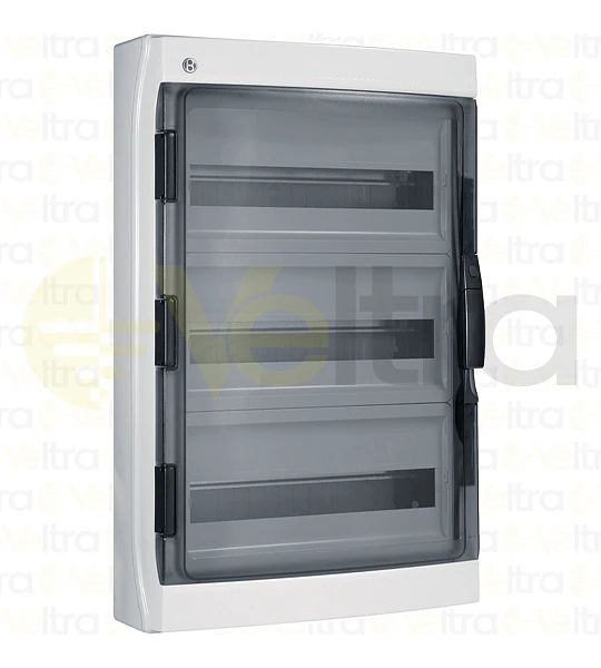 CAJA POLICARBONATO IP65, 54 (18X3) MODULOS PUERTA TRANS