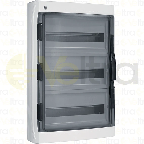 CAJA POLICARBONATO IP65, 54 (18X3) MODULOS PUERTA TRANS