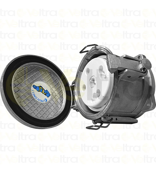 ENCHUFE INDUSTRIAL HEMBRA EMBUTIDO 3P+T 250A IK09 METALICO IP66 380V-440V