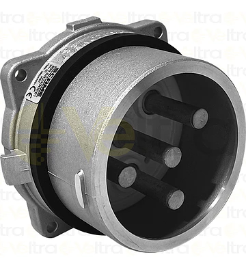 ENCHUFE INDUSTRIAL MACHO EMBUTIDO 3P+T 250A IK09 METALICO IP66 380V-440V