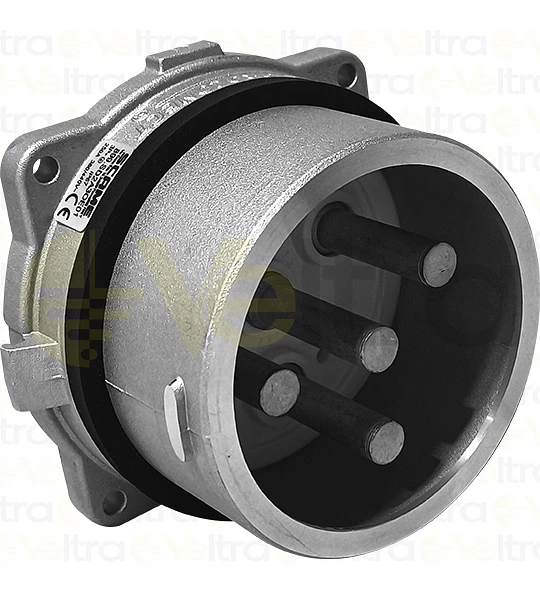 ENCHUFE INDUSTRIAL MACHO EMBUTIDO 3P+T 250A IK09 METALICO IP66 380V-440V