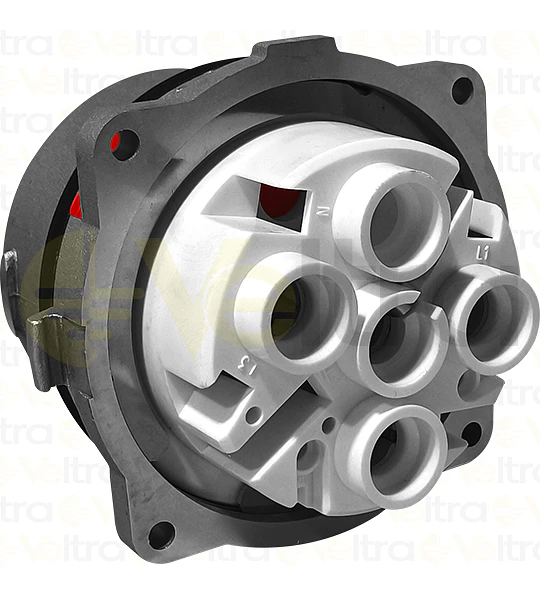 ENCHUFE INDUSTRIAL MACHO EMBUTIDO 3P+T 250A IK09 METALICO IP66 380V-440V