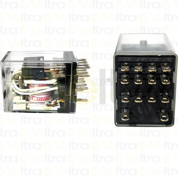 MINI RELE JZX BOBINA 220VAC CONTACTOS 4NC-NA 3A CON INDICADOR LED