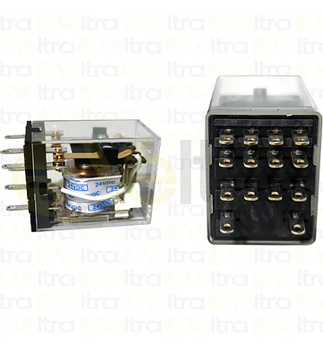 MINI RELE JZX BOBINA 24VDC CONTACTOS 4NC-NA 3A CON INDICADOR LED