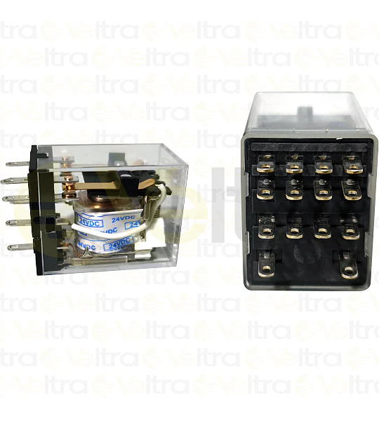 MINI RELE JZX BOBINA 24VDC CONTACTOS 4NC-NA 3A CON INDICADOR LED