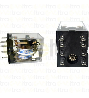 MINI RELE JZX BOBINA 24VDC CONTACTOS 2NC-NA 3A CON INDICADOR LED