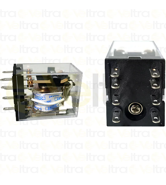 MINI RELE JZX BOBINA 24VDC CONTACTOS 2NC-NA 3A CON INDICADOR LED