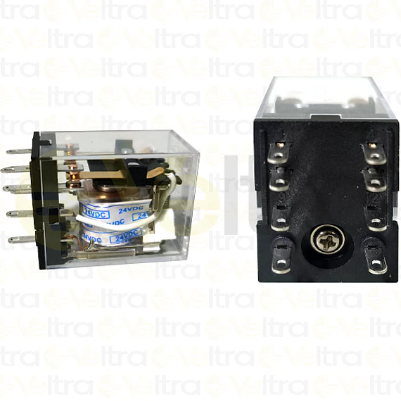 MINI RELE JZX BOBINA 24VDC CONTACTOS 2NC-NA 3A CON INDICADOR LED