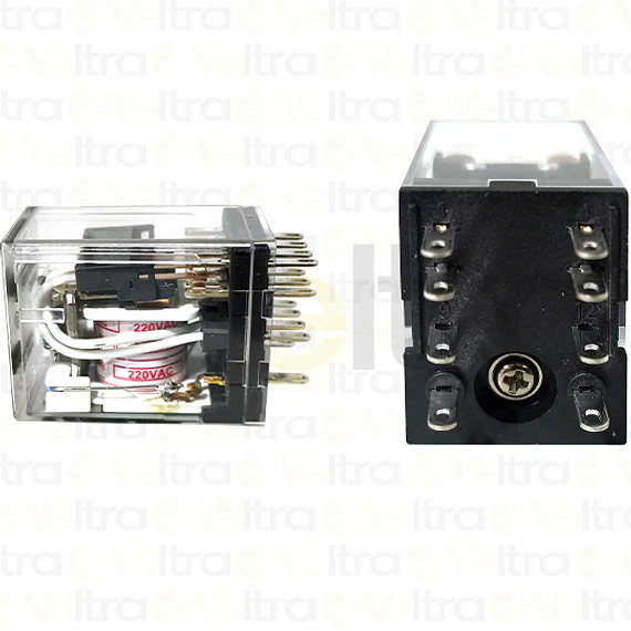 MINI RELE JZX BOBINA 220VAC CONTACTOS 2NC-NA 3A CON INDICADOR LED