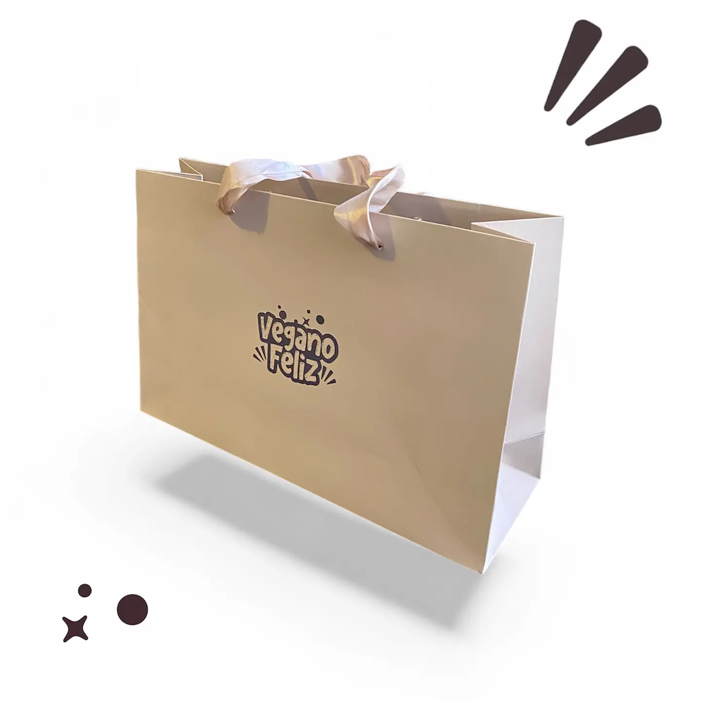 BOLSA PAPEL BEIGE PREMIUM 30x20x10 CM 1
