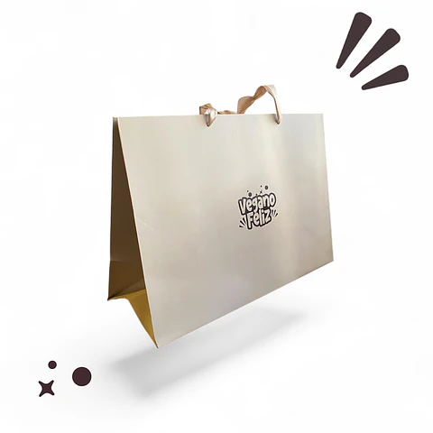 BOLSA PAPEL BEIGE PREMIUM 30x41x17 CM