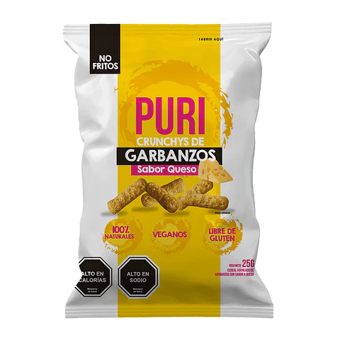 CRUNCHYS SUFLÉS DE GARBANZOS SABOR QUESO INDIVDUAL - PURI