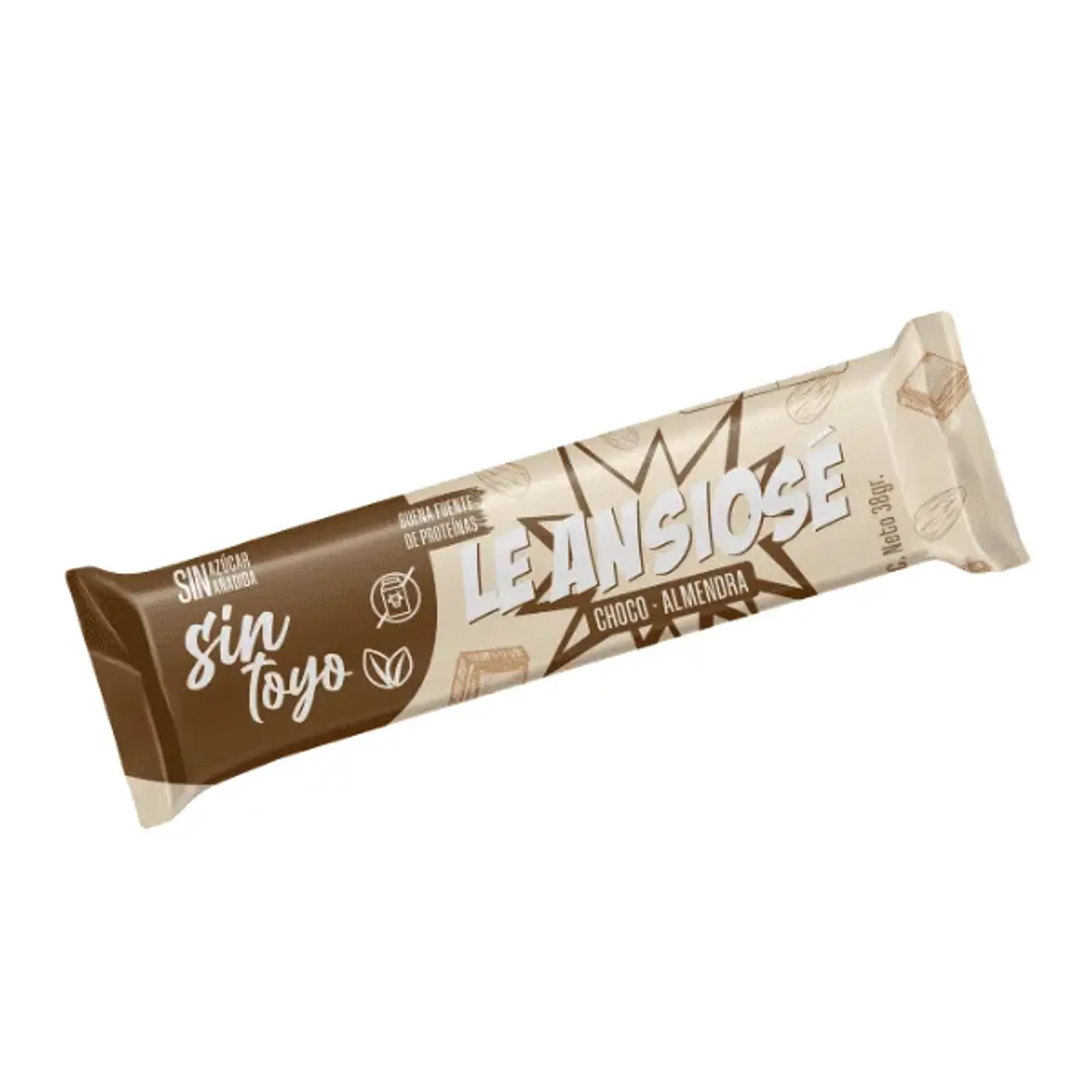 BARRITA LE ANSIOSÉ CHOCOLATE ALMENDRAS - SIN TOYO 1